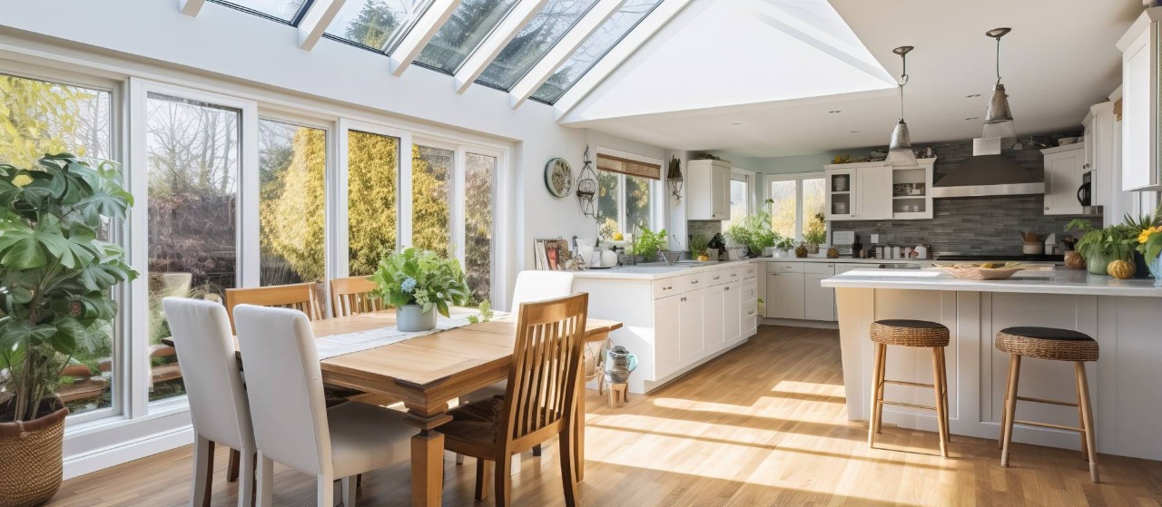 Kitchen with skylight windows near Oklahoma City, OK
